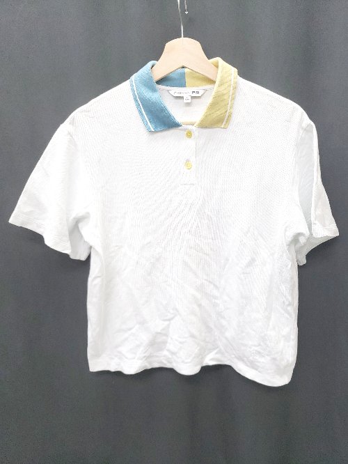 ◇ ⊂ Φ UNIQLO and JW ANDERSON 半袖 ポロシャツ サイズL ホワイト系 レディース P 【中古】