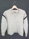 ◇ ⊇ allureville アルアバイル 羊毛 Vネック 長袖 ニット セーター サイズ2 ベージュ系 レディース P 【中古】(4)