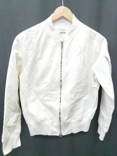 ◇ Θ AMIW アミウ シンプル 長袖 ブルゾン サイズ38 ホワイト レディース P 【中古】 ◇ Θ AMIW アミウ シンプル 長袖 ブルゾン サイズ38 ホワイト レディース P 【中古】