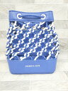 ◇ ⊂ ◎ CHARLES & KEITH ドロスト バケツ ショルダー ハンド バッグ ブルー ホワイト レディース メンズ P 【中古】