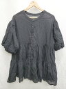 ◇ ⊂ classicalelf クラシカルエルフ ビッグシルエット 半袖 チュニック サイズL ブラック レディース P 【中古】