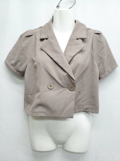 ◇ ⊂ JULIA BOUTIQUE ジュリアブティック ショート丈 半袖 ジャケット サイズ表記なし ブラウン レディース P 【中古】 ◇ ⊂ JULIA BOUTIQUE ジュリアブティック ショート丈 半袖 ジャケット サイズ表記なし ブラウン レディース P 【中古】