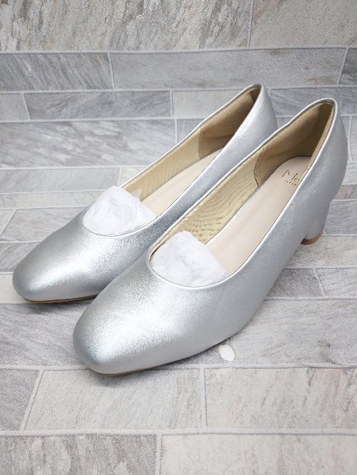 ◇ Θ Menue メヌエ ヒール パンプス サイズ24.5cm シルバー レディース P 【中古】(4)