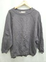 ◇ ⊇ antiqua patterntorso パターントルソ 長袖 プルオーバー トレーナー サイズF ダークグレー系 レディース P 【中古】
