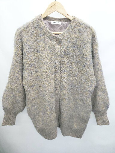 ◇ ⊇ natural couture ナチュラルクチュール 長袖 ニット コート カーディガン サイズF ベージュ マルチ レディース P 【中古】 ◇ ⊇ natural couture ナチュラルクチュール 長袖 ニット コート カーディガン サイズF ベージュ マルチ レディース P 【中古】