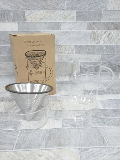 ◇ ◎●美品●Θ KINTO キントー コーヒー ジャグセット 4cups 透明 クリア P 【中古】 ◇ ◎●美品●Θ KINTO キントー コーヒー ジャグセット 4cups 透明 クリア P 【中古】