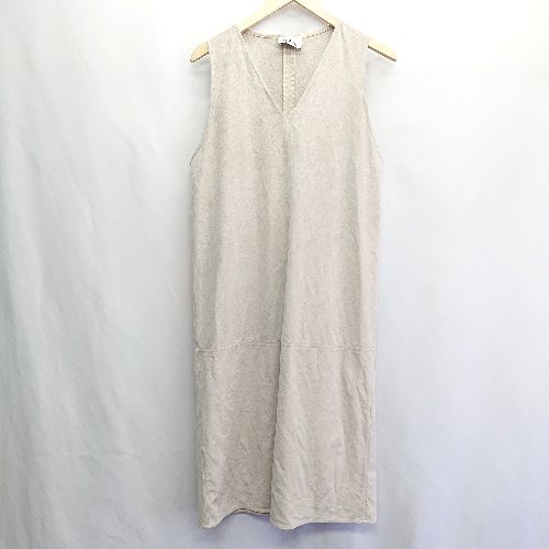 ◇ ⊇ ORION LONDON オリオンロンドン スエード生地 - ロング丈 ワンピース 表記なし ベージュ レディース E 【中古】