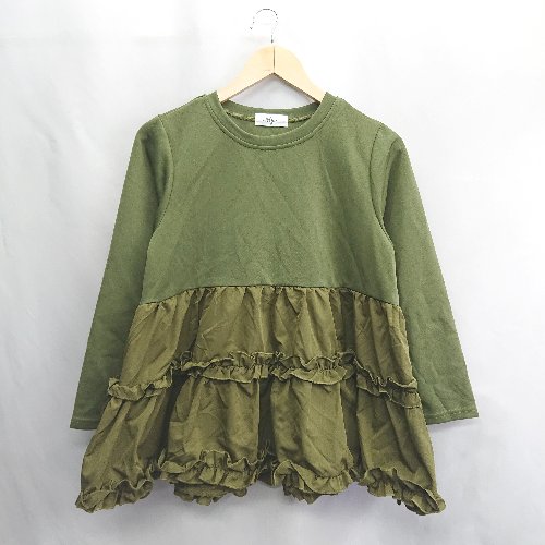 ◇ ⊇ Myu ミュー 長袖 フリルチュニック サイズF モスグリーン レディース E 【中古】 ◇ ⊇ Myu ミュー 長袖 フリルチュニック サイズF モスグリーン レディース E 【中古】