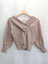 ◇ ⊇ dazzlin ダズリン 長袖 ニット サイズF レッドベージュ系 レディース E 【中古】