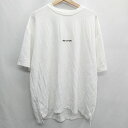 ◇ ⊂ RED CAP GIRL ロゴ刺繡 バックイラストプリント 半袖 Tシャツ サイズL ホワイト ブラック レディース メンズ E 【中古】