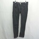 ◇ Θ LE CASUAL DE ロールアップ ラインストーン装飾 ストレートデニムパンツ サイズS ブラック系 レディース E 【中古】