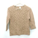 ◇ ⊇ SUNAOKUWAHARA スナオクワハラ アルパカ系 ウール使用 長袖 ニット サイズM ブラウン レディース E 【中古】