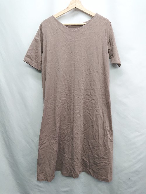 ◇ ⊂ BEAUTY&YOUTH ビューティ&ユース UNITED ARROWS コットン100% 半袖 膝丈 ワンピース サイズM ブラウン レディース E 【中古】