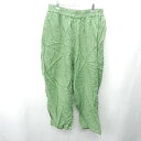 ◇ ⊂ d*g*y リネン100% イージーパンツ サイズLL グリーン レディース E 【中古】