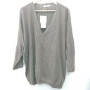◇ ◎ ●未使用● ⊇ THE SHOP TK ウール混合 長袖 Vネックセーター サイズM ブラウン系 メンズ E 【中古】(4)