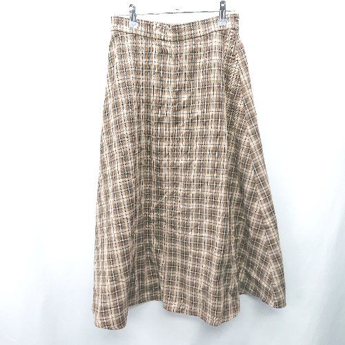 ◇ ⊇ Lugnoncure ルノンキュール チェック柄 ロング フレア スカート サイズF ブラック系 レディース E 【中古】 ◇ ⊇ Lugnoncure ルノンキュール チェック柄 ロング フレア スカート サイズF ブラック系 レディース E 【中古】