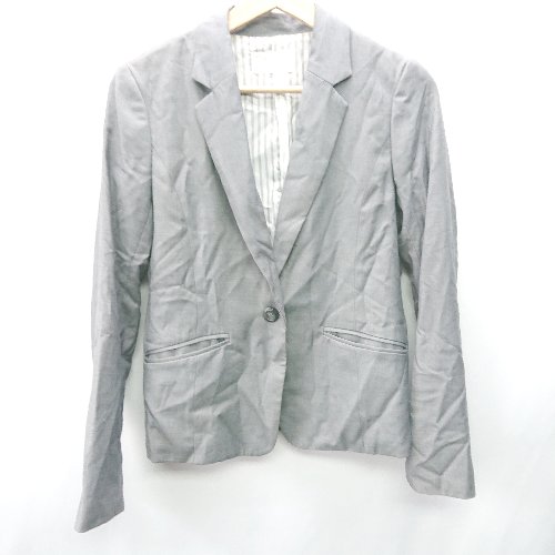 ◇ ⊂ index インデックス 長袖 テーラードジャケット サイズM グレー系 レディース E 【中古】 ◇ ⊂ index インデックス 長袖 テーラードジャケット サイズM グレー系 レディース E 【中古】
