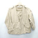 ◇ ⊂ BLANC basque ブランバスク 長袖 ノーカラージャケット サイズ38 ベージュ系 レディース E 【中古】
