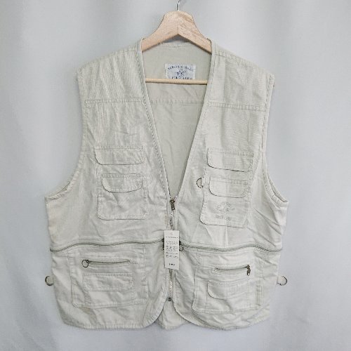 ◇ ⊇ BEVERLY HILLS POLO CLUB マルチポケット ノースリーブ ベスト サイズM ベージュ系 メンズ E 【中古】