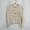 ◇ ⊇ naturalcouture ナチュラルクチュール コットン系 長袖 パーカー サイズL ベージュ系 レディース E 【中古】