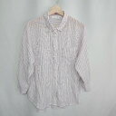 ◇ ⊂ natural couture ナチュラル カルチャー ストライプ 長袖 シャツ サイズ表記なし ピンク系 レディース E 【中古】(4)