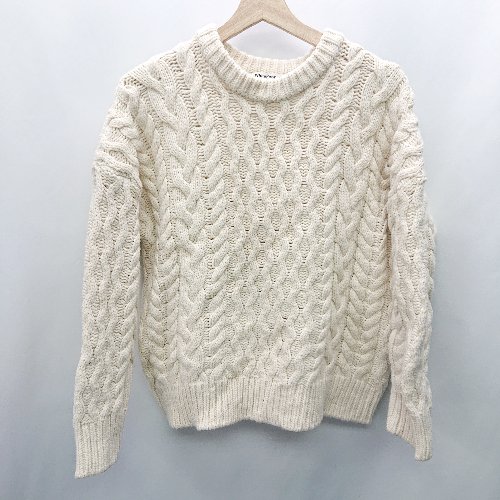 ◇ ⊇ whitepepper ホワイトペッパー 長袖 ニット サイズ表記なし オフホワイト レディース E 【中古】