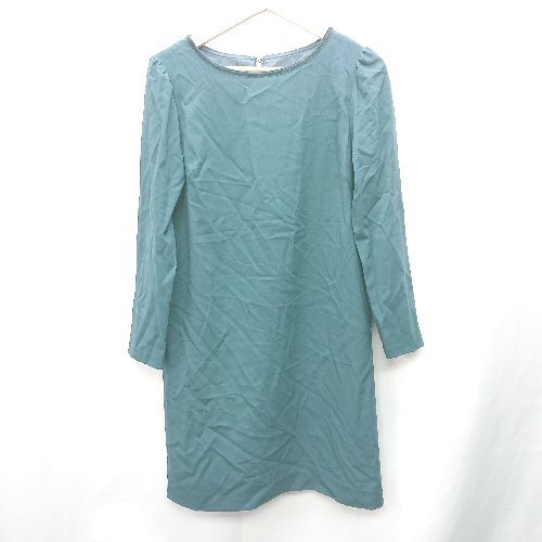 ◇ ⊂ NATURAL BEAUTY BASIC 長袖 膝丈 ワンピース サイズL ブラックグリーン系 レディース E 【中古】 ◇ ⊂ NATURAL BEAUTY BASIC 長袖 膝丈 ワンピース サイズL ブラックグリーン系 レディース E 【中古】