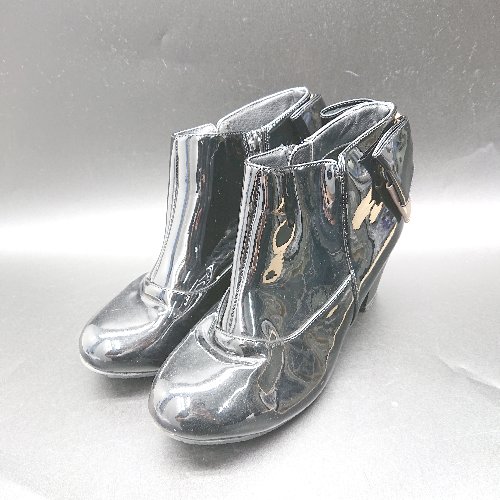 ■ ⊇ JELLY BEANS ジェリービーンズ ミドル ブーティ サイズM ブラック系 レディース E 【中古】