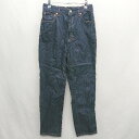 ◇ ◎●未使用● Θ GLOBAL WORK テーパードデニムパンツ サイズL インディゴブルー レディース E 【中古】(4)