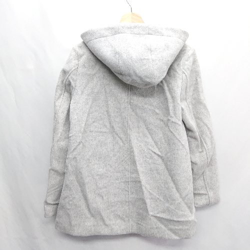 ◇ ⊇ Khaju カージュ SHIPS フード取り外し可能。ノーカラー2WAY 長袖 フードコート サイズ38 グレー レディース E 【中古】