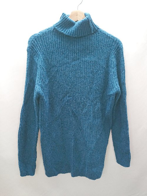 ◇ ⊇ select MOCA セレクト モカ タートルネック 長袖 ニット サイズF ブルー系 レディース E 【中古】