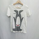 ◇ ⊂ Né-net ネ・ネット フロントにキャラクタープリント 半袖 Tシャツ サイズ表記なし ホワイト レディース E 【中古】