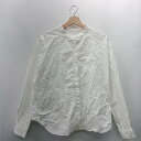 ◇ ⊇ merlot メルロー シンプル 綺麗め 長袖 シャツ ブラウス サイズFree ホワイト レディース E 【中古】