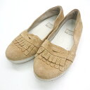 ◇ ⊇ fitflop フリンジ装飾 スタッズ装飾 モカシン サイズ36 ライトブラウン レディース E 【中古】