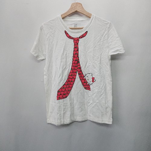 ◇ ⊂ Design Tshirts Store graniph ハローキティ 半袖 Tシャツ サイズSS ホワイト レディース E 【中古】 ◇ ⊂ Design Tshirts Store graniph ハローキティ 半袖 Tシャツ サイズSS ホワイト レディース E 【中古】