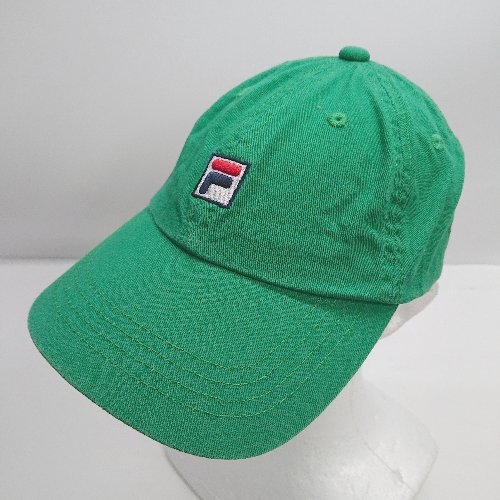 ◇ Θ FILA フィラ ロゴ刺繡 キャップ グリーン サイズ57-59 レディース メンズ E 【中古】 ◇ Θ FILA フィラ ロゴ刺繡 キャップ グリーン サイズ57-59 レディース メンズ E 【中古】