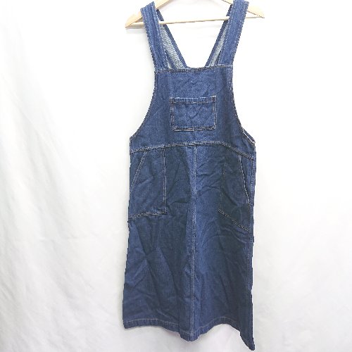 ◇ Θ kutir クティール 綿 デニム ロング ワンピース サイズF ブルー系 レディース E 【中古】