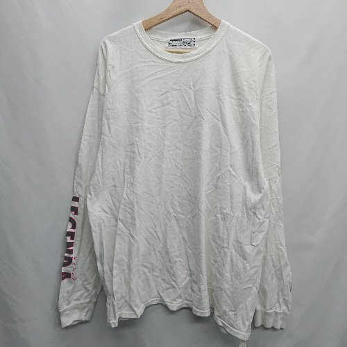 ◇ ⊇ LEGENDA バックプリント ロゴ イラストプリント 長袖 ロンT サイズ表記なし ホワイト マルチカラー メンズ E 【中古】