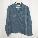 ◇ ⊇ WEGO ウィゴー ベロア風 長袖 シャツ サイズL ダークグリーン メンズ E 【中古】