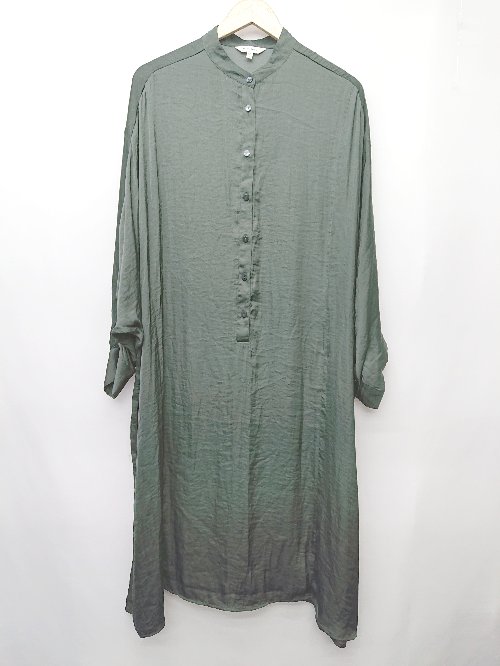 ◇ ⊂　Φ MOUSSY マウジー 七分袖 ロング丈 シャツ　ワンピース サイズF ブラック レディース P 【中古】(4)