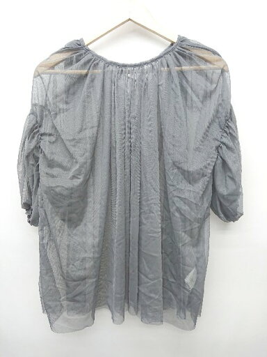 ◇ ⊂ Φ GRL グレイル チュール 五分袖 チュニック サイズM ダークグレー レディース P 【中古】 ◇ ⊂ Φ GRL グレイル チュール 五分袖 チュニック サイズM ダークグレー レディース P 【中古】