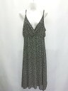 ◇ ⊂ apres jour アプレジュール 花柄 キャミソール ロング ワンピース サイズLL ブラック グリーン レディース P 【中古】