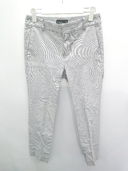 ◇ Θ INDIVI インディヴィ センタープレス スラックス サイズ表記なし グレー レディース P 【中古】