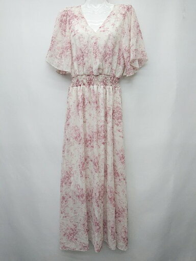◇ ⊂ DAY CLOSET デイ クローゼット 花柄 五分袖 ロング丈 フレア ワンピース サイズS ピンク レディース P 【中古】 ◇ ⊂ DAY CLOSET デイ クローゼット 花柄 五分袖 ロング丈 フレア ワンピース サイズS ピンク レディース P 【中古】