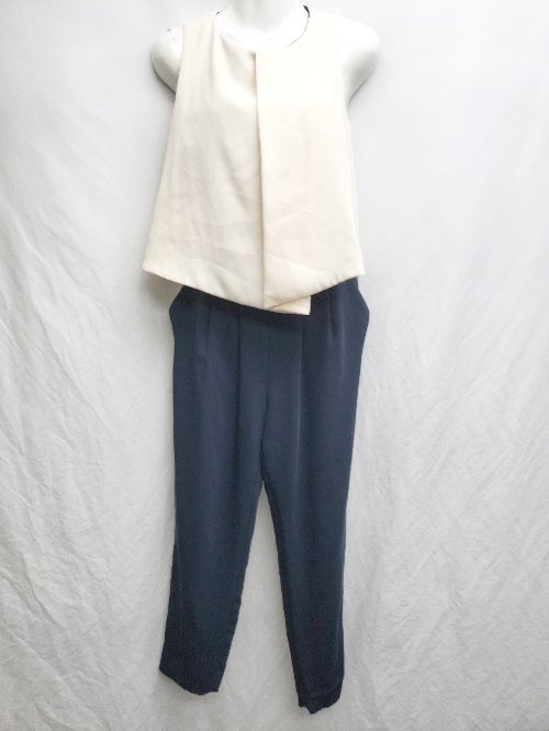 ◇ Θ UNWINDER × green label relaxing フォーマル お呼ばれ オールインワン サイズ36 ネイビー レディース P 【中古】