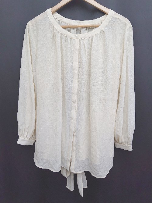 ◇ ◎ Θ Simplicite シンプリシテェ 長袖 ブラウス 表記なし アイボリー系 レディース P 【中古】