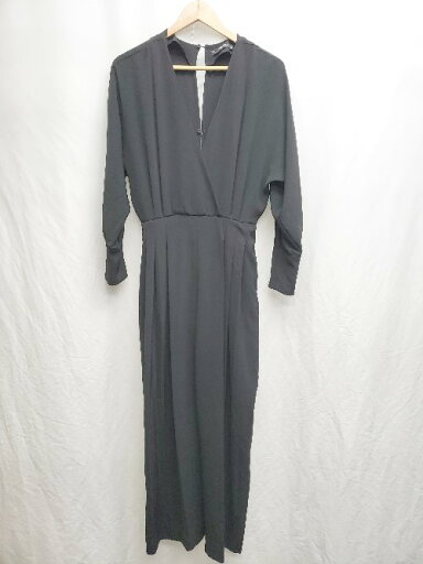 ◇ ⊂ ZARA BASIC ザラベーシック カシュクール パール 長袖 オールインワン サイズM ブラック レディース P 【中古】 ◇ ⊂ ZARA BASIC ザラベーシック カシュクール パール 長袖 オールインワン サイズM ブラック レディース P 【中古】