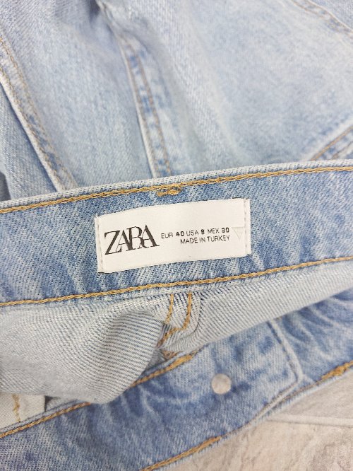 ◇ Θ ZARA ザラ ダメージ ジーンズ デニム パンツ EUR40　USA8 ブルー メンズ P 【中古】