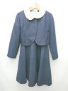 ◇ ◎ Θ August Moon キッズ 子供服 ジャケット ワンピース アンサンブル フォーマル サイズ130 ネイビー 女の子 P 【中古】