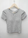 ◇ ⊂ GYDA ジェイダ ショート丈 半袖 Tシャツ カットソー サイズF グレー レディース P 【中古】(4)
